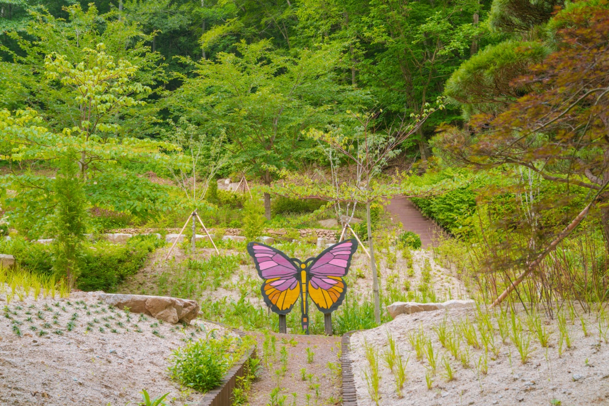 김천 생태숲 나비 조형물